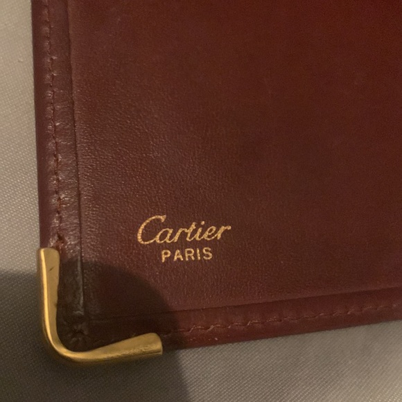 Must be CARTIER Bifold Bordeaux Color Wallet no box - Picture 6 of 8